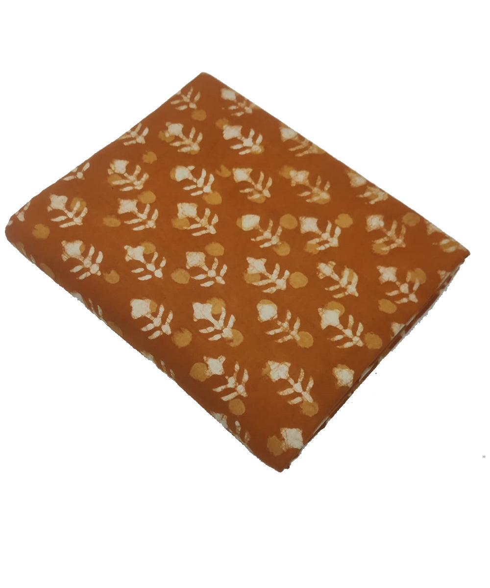 2.5m Maroon hand block printed cotton sanganeri print kurta material