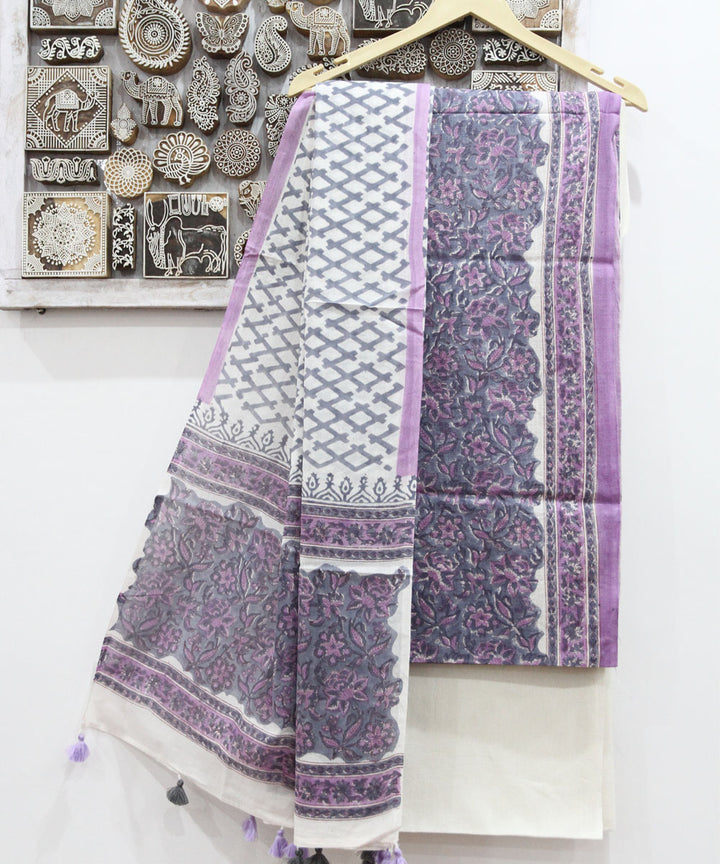 2pcs coin grey floral jaal cotton dress material