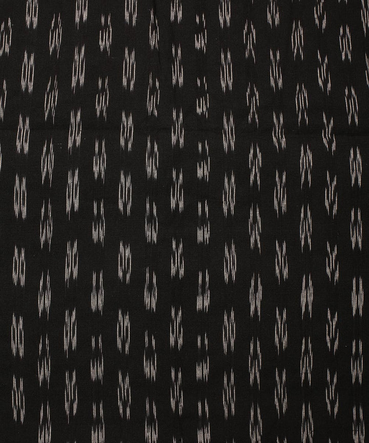 2.5 m Black handloom cotton pochampally ikat fabric
