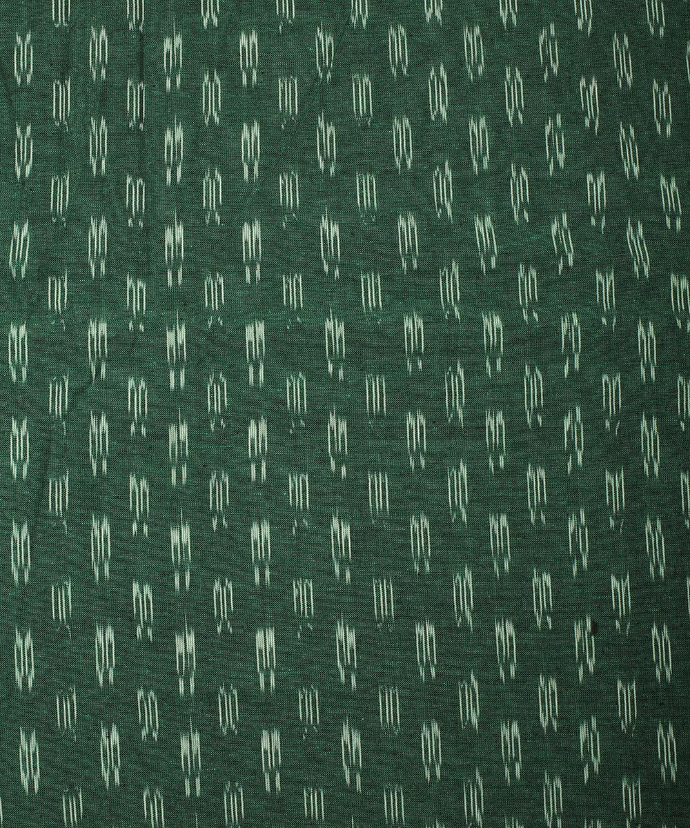 2.5 m Leaf green cotton handloom pochampally ikat fabric
