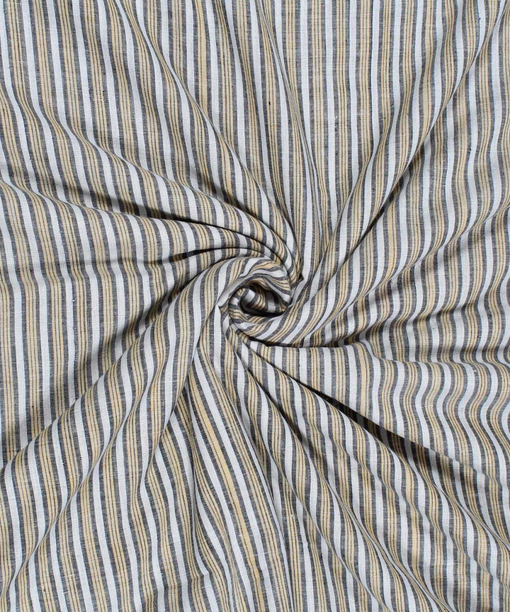 Multicolour stripe handspun handwoven cotton fabric