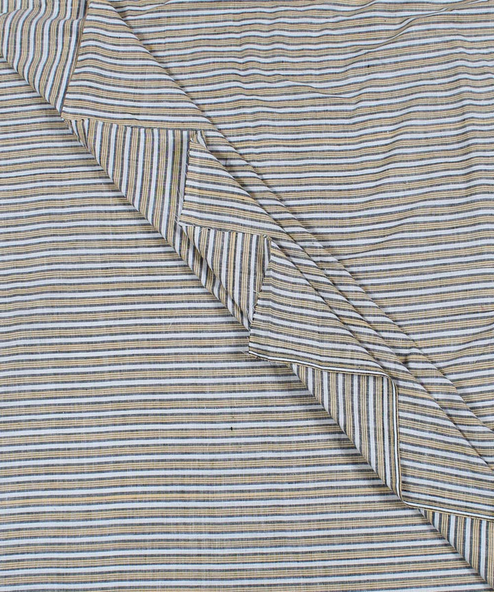 Multicolour stripe handspun handwoven cotton fabric