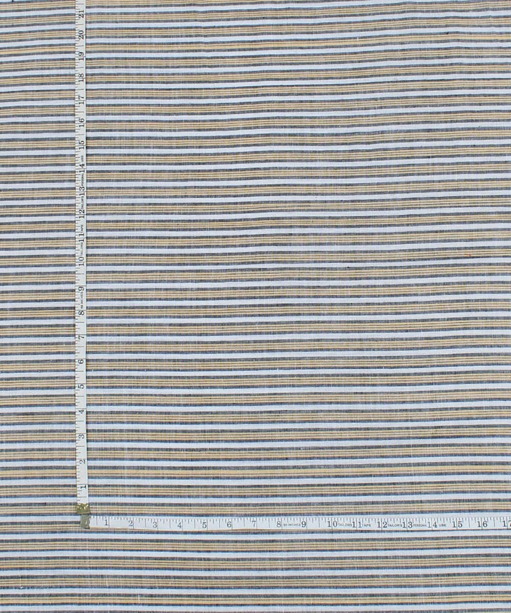 Multicolour stripe handspun handwoven cotton fabric