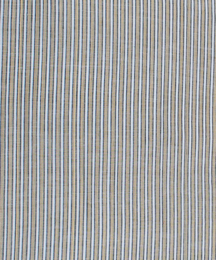 Multicolour stripe handspun handwoven cotton fabric