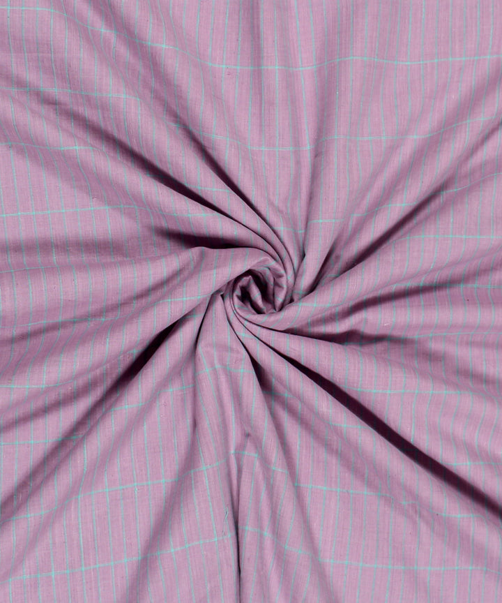 Light purple handspun handwoven cotton fabric