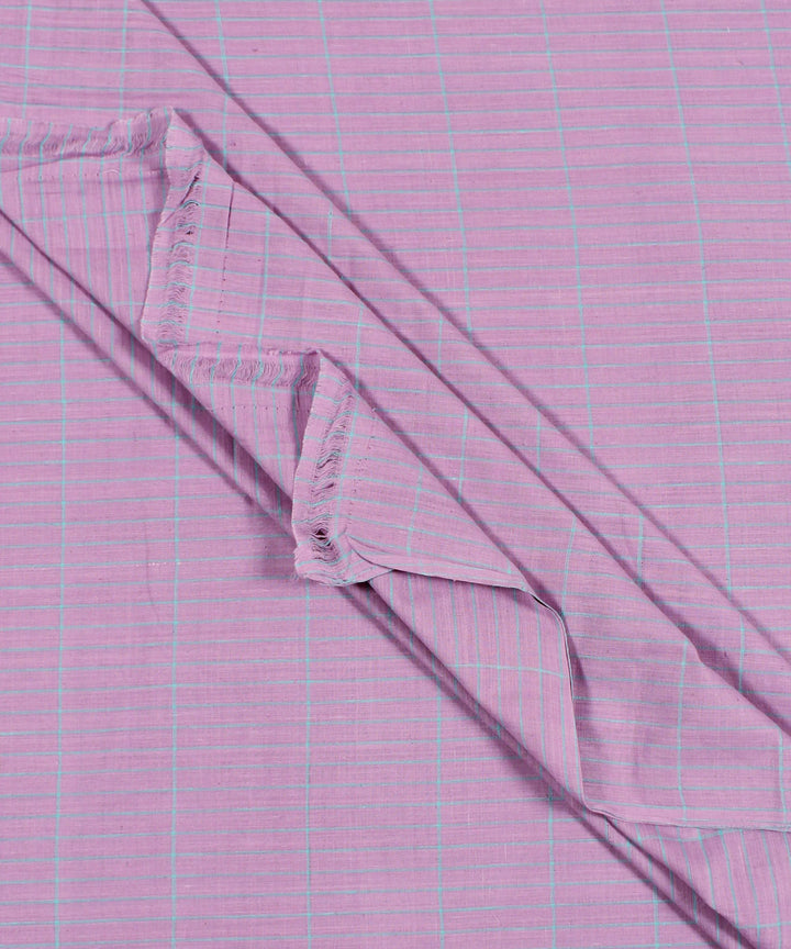 Light purple handspun handwoven cotton fabric