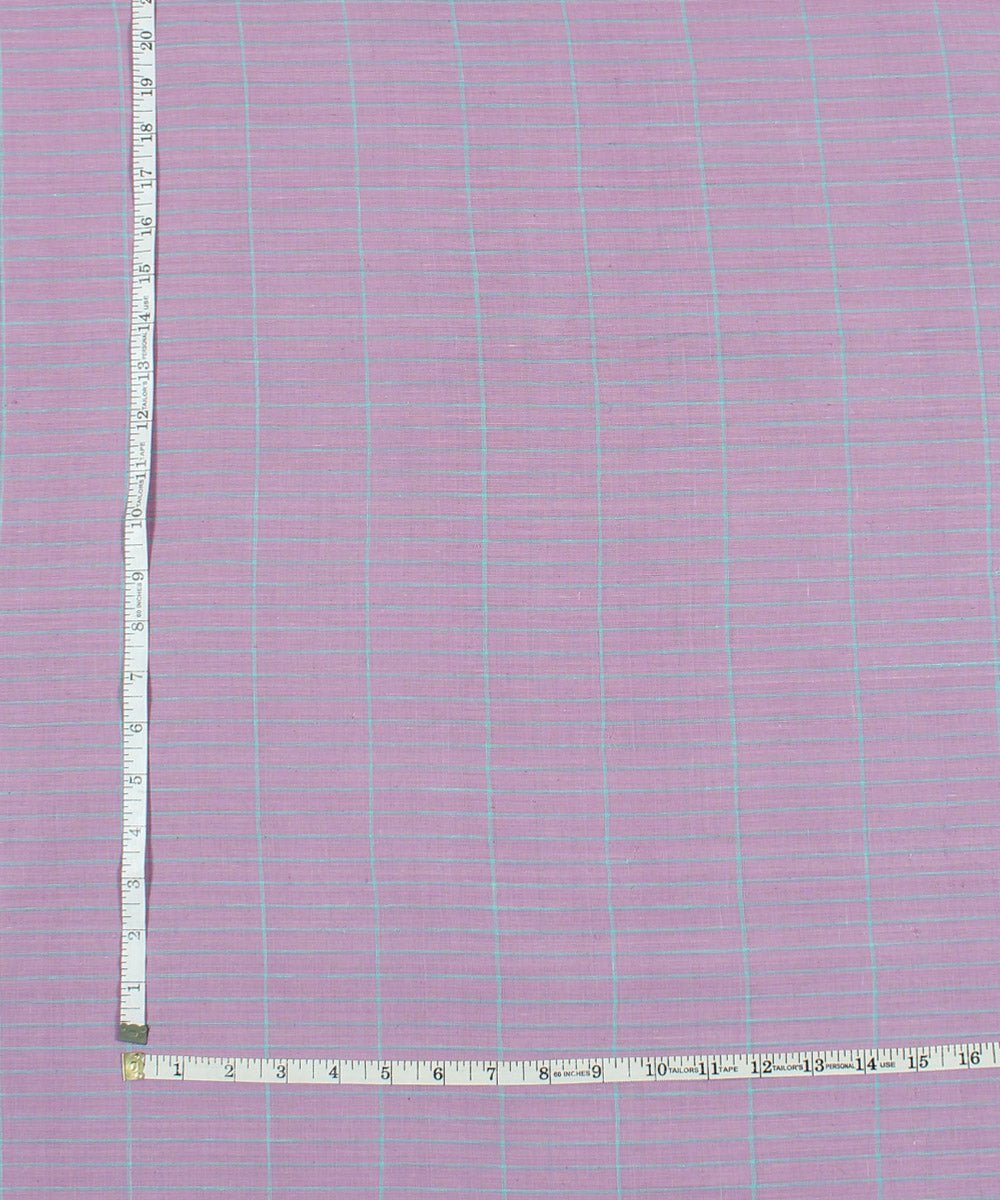 Light purple handspun handwoven cotton fabric