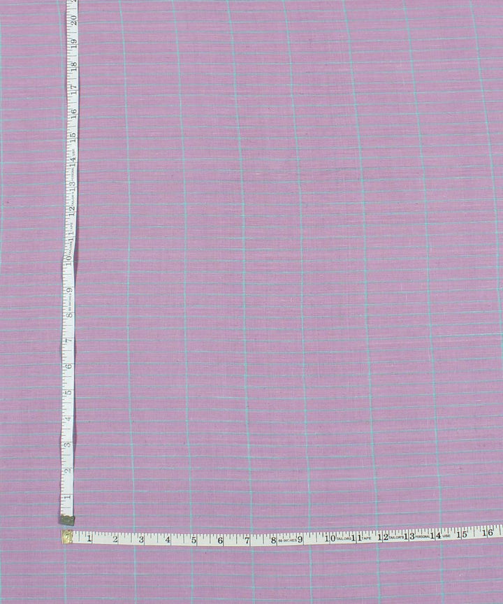 Light purple handspun handwoven cotton fabric