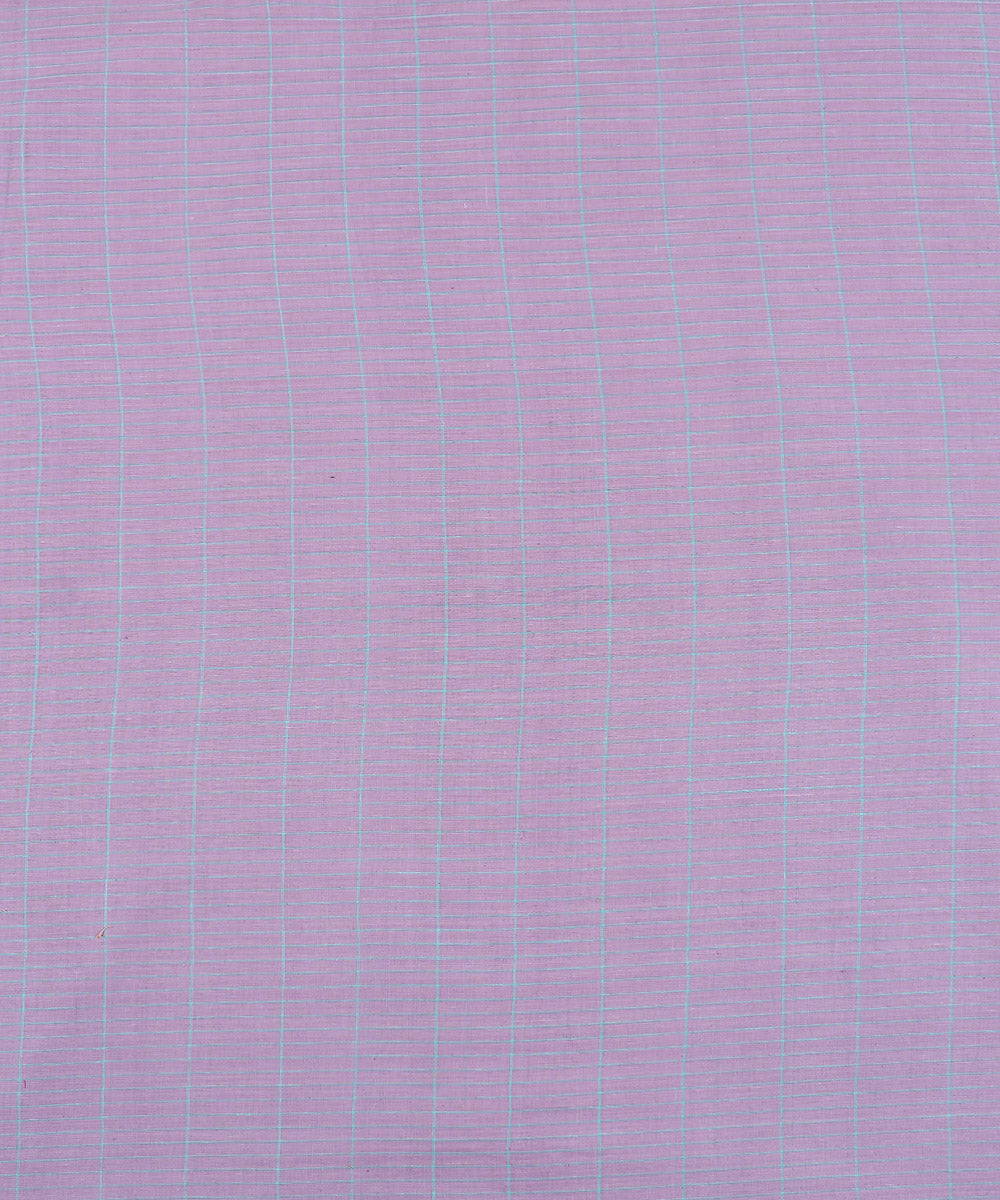 Light purple handspun handwoven cotton fabric