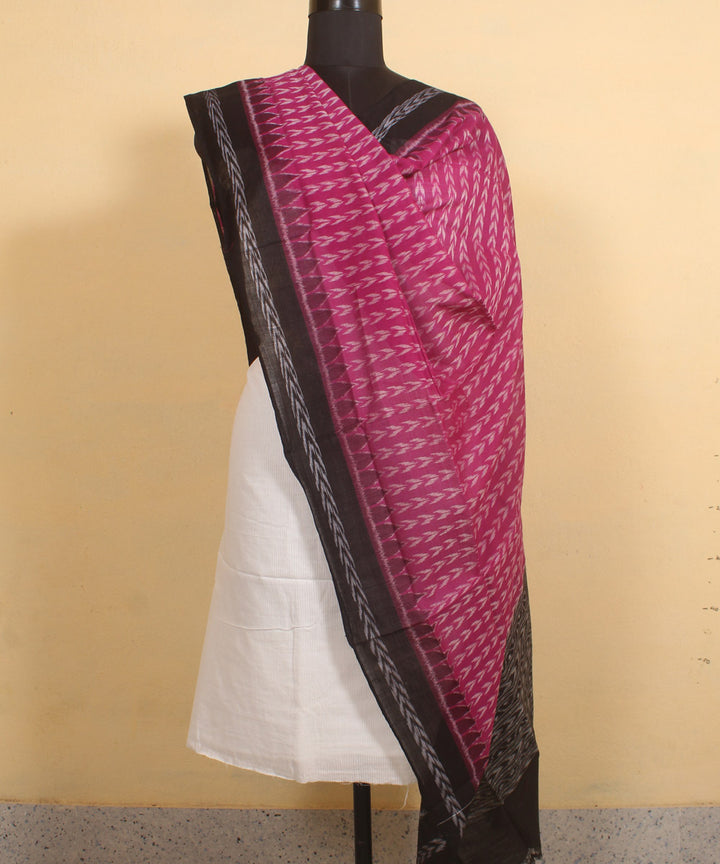 Purple black handloom cotton sambalpuri dupatta