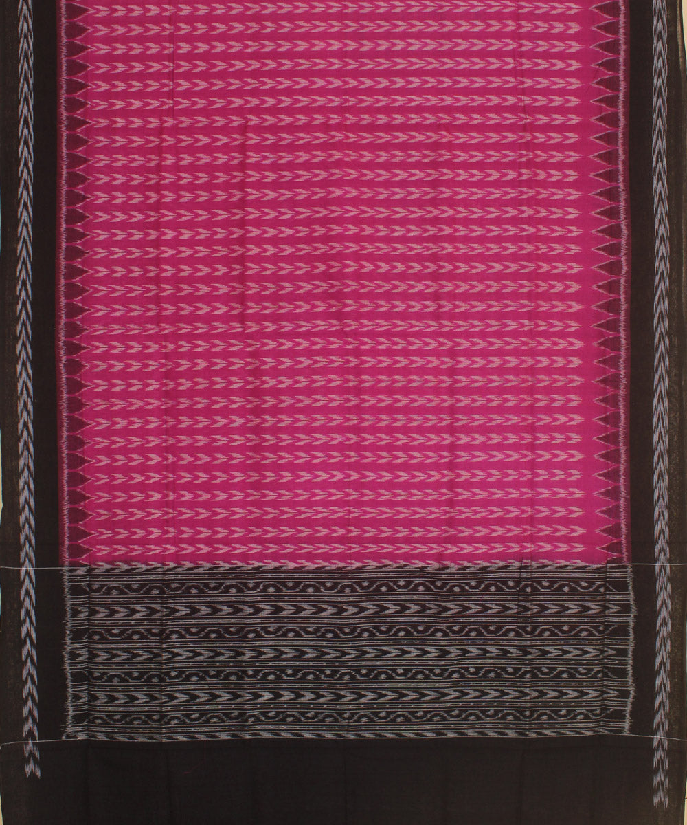 Purple black handloom cotton sambalpuri dupatta