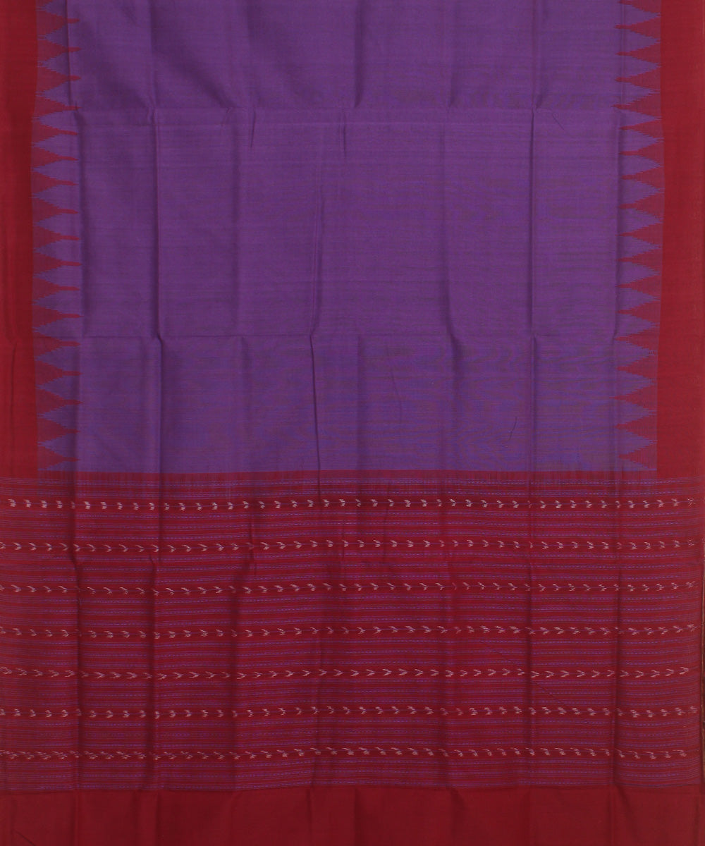 Violet maroon handwoven cotton sambalpuri dupatta