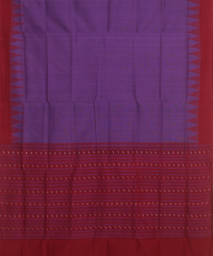 Violet maroon handwoven cotton sambalpuri dupatta