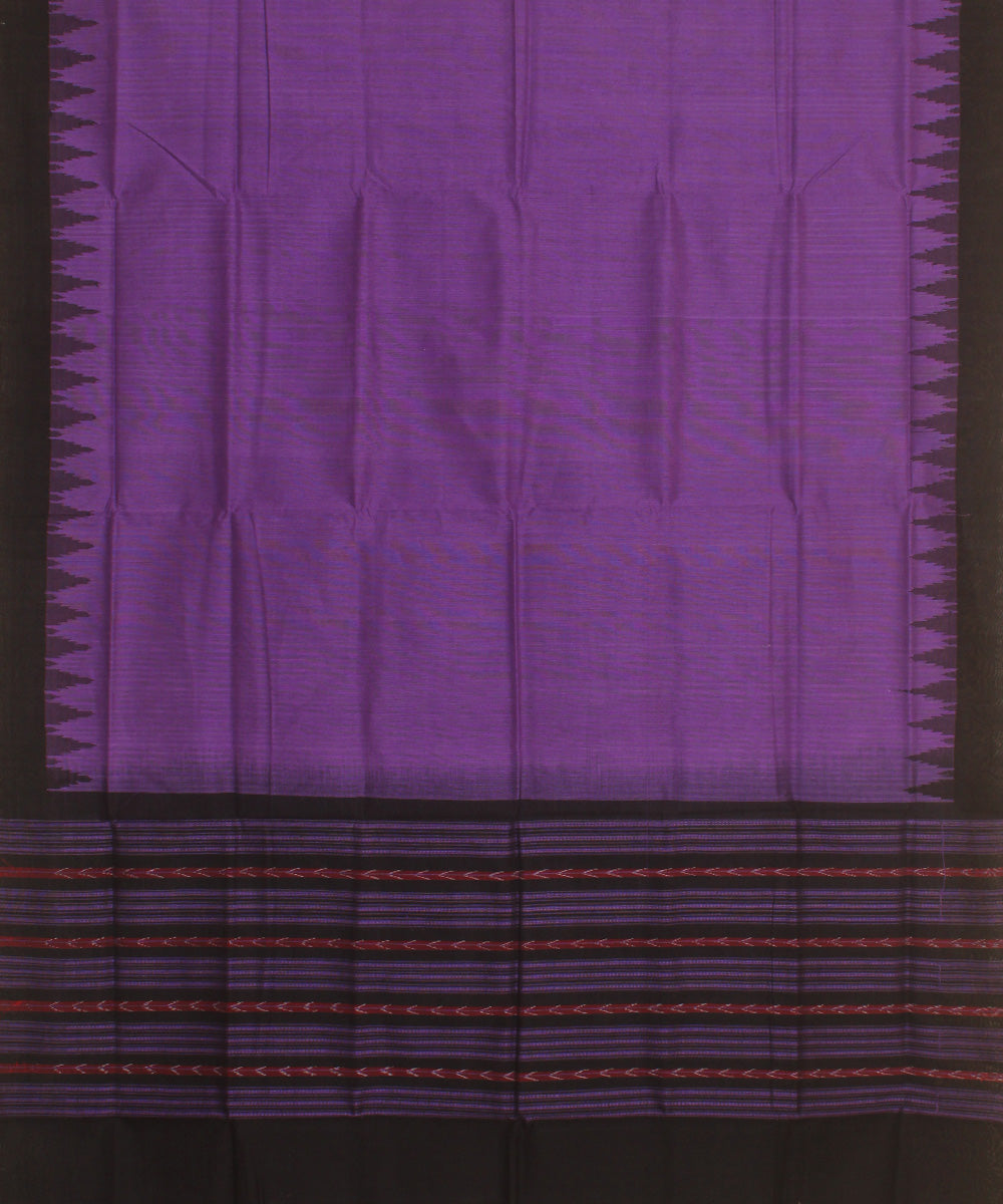 Violet black handwoven cotton sambalpuri dupatta