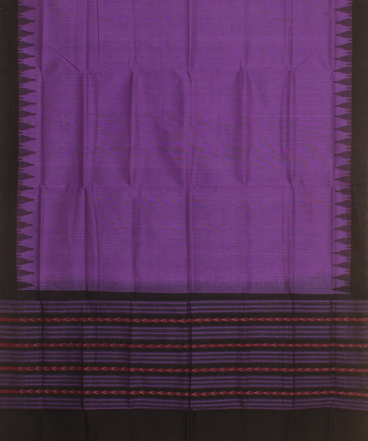 Violet black handwoven cotton sambalpuri dupatta