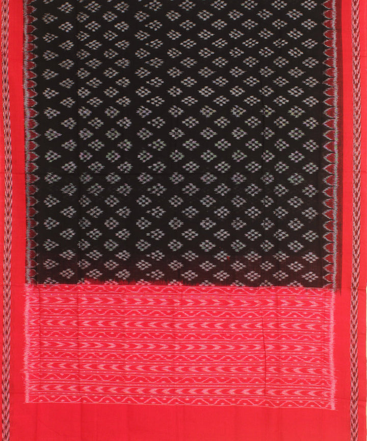 Black maroon handwoven sambalpuri cotton dupatta