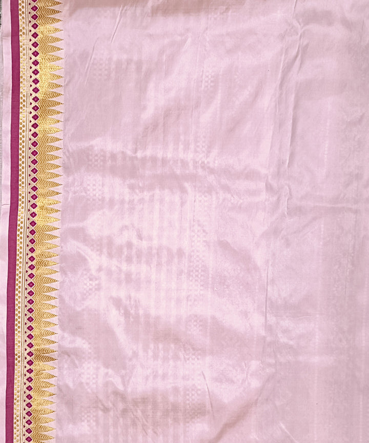 Pink red silk handloom assam saree