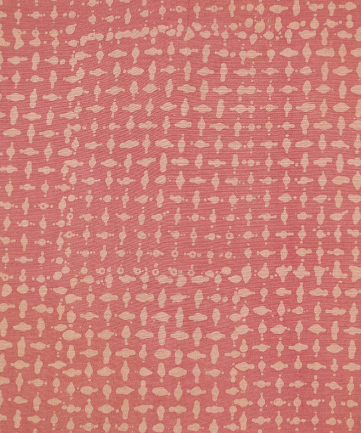 Orange cream hand batik printed cotton fabric