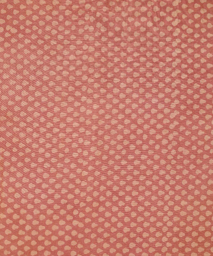 Orange cream hand printed cotton batik fabric