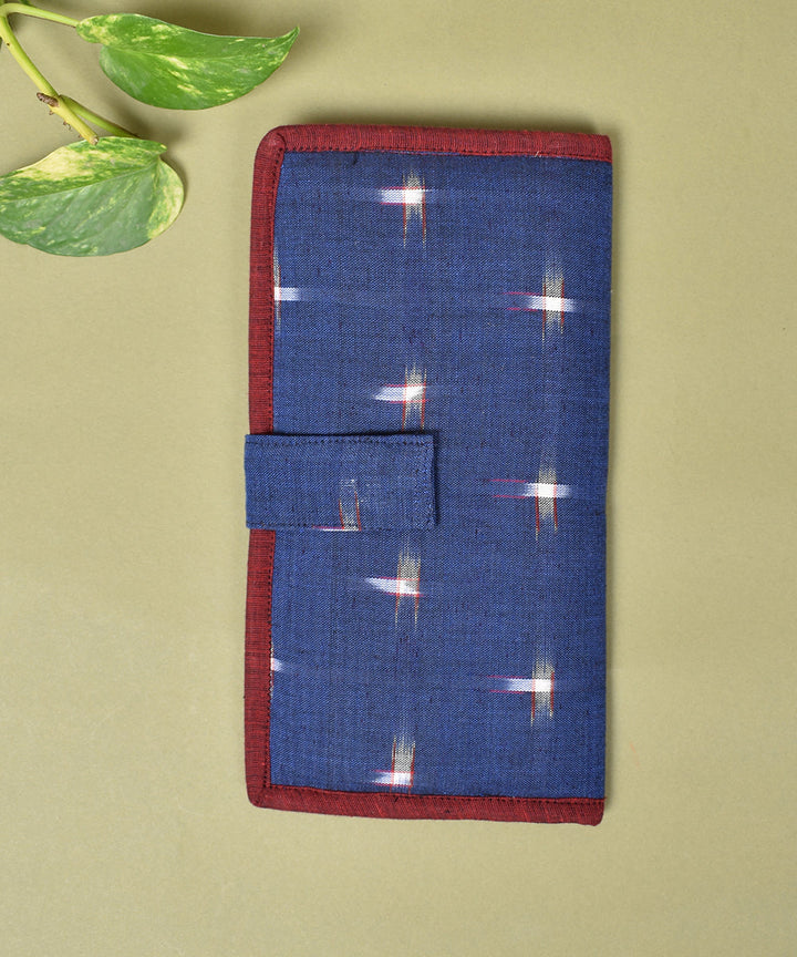 Blue handcrated cotton jute ladies wallet
