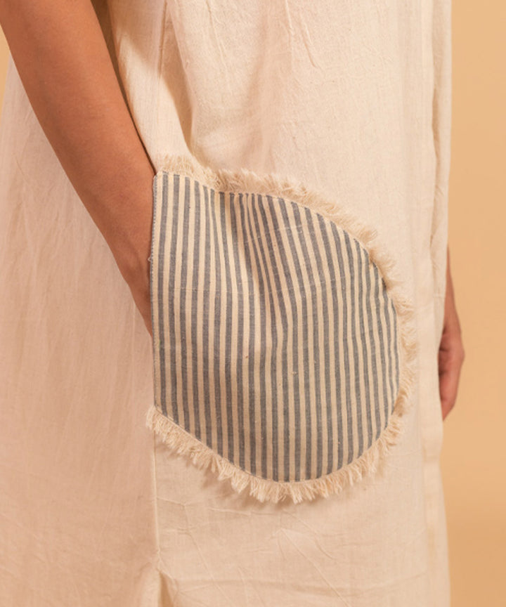 Offwhite cotton handwoven dress