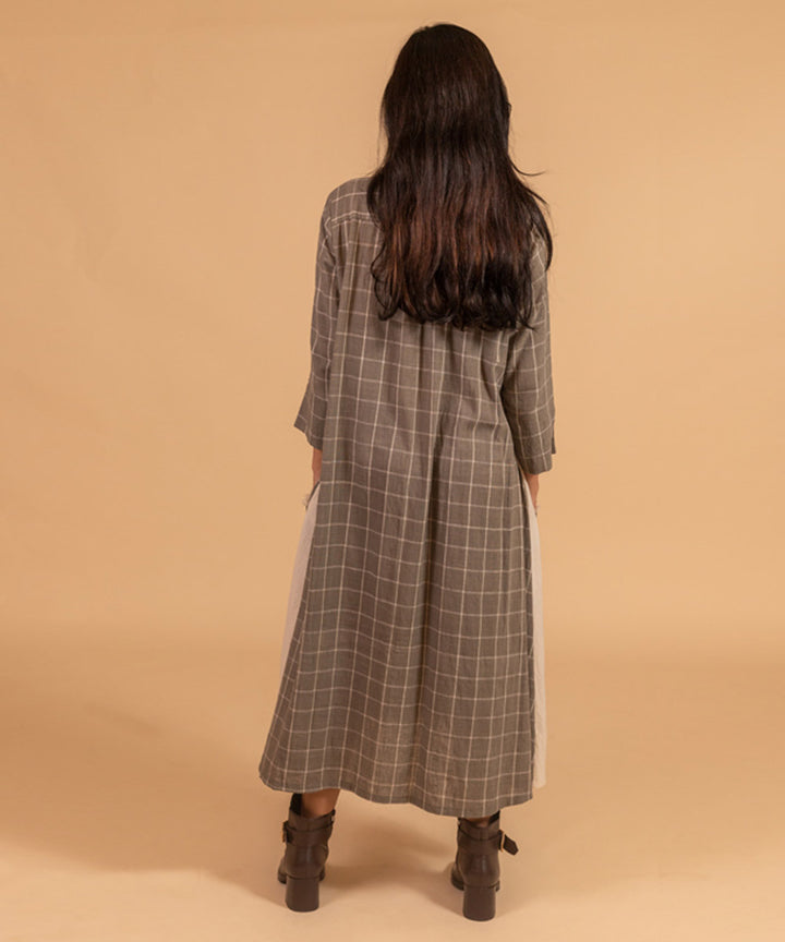 Grey handwoven cotton dress