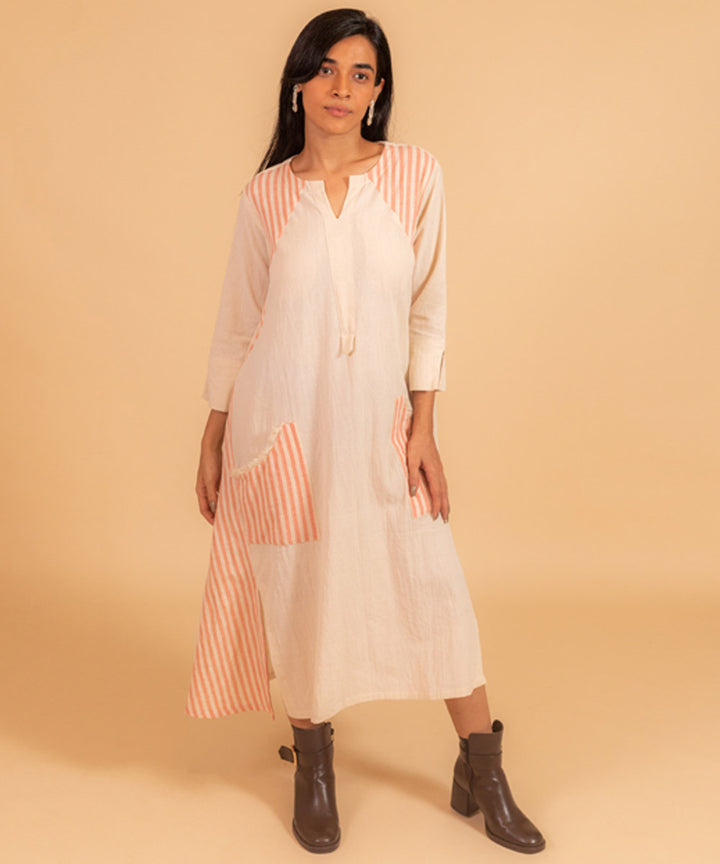 Offwhite handloom cotton dress