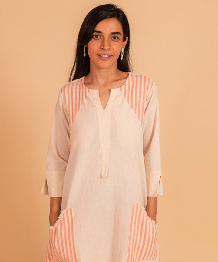 Offwhite handloom cotton dress