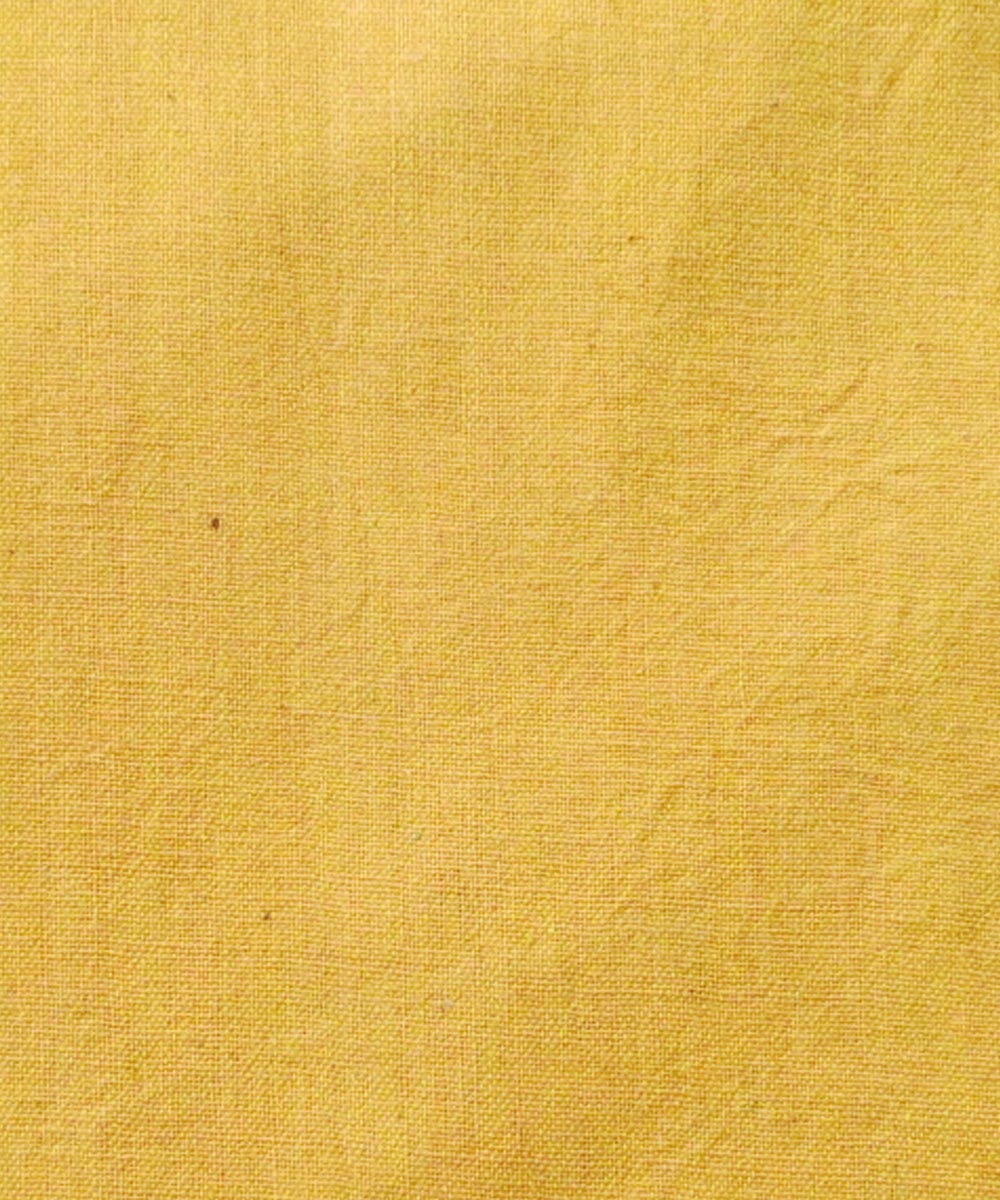 Yellow handspun handwoven cotton fabric