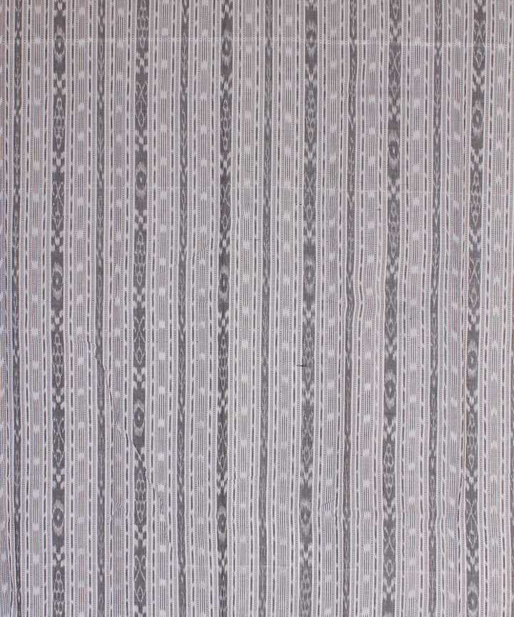 Offwhite black handwoven cotton nuapatna dress material