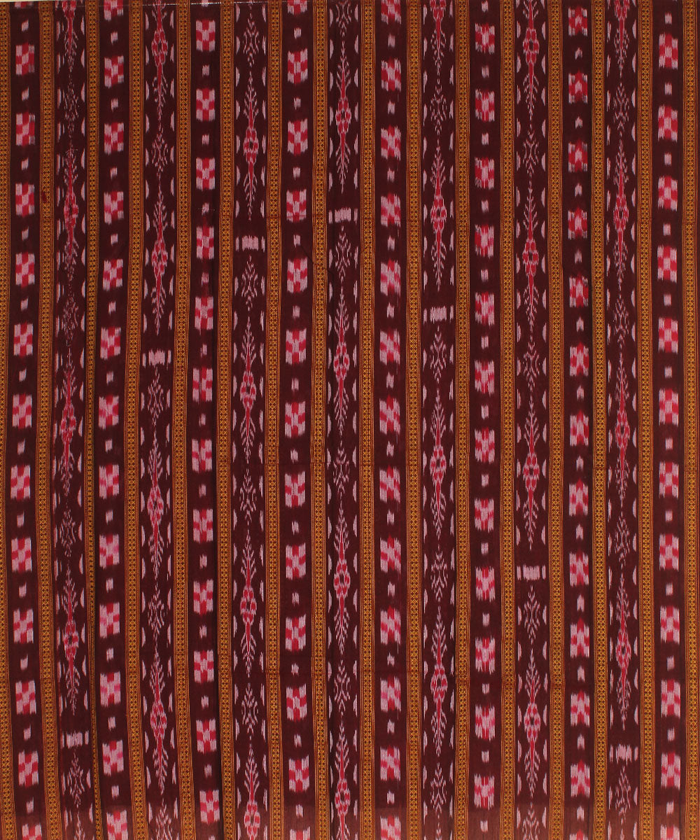 Maroon grey handwoven nuapatna cotton dress material