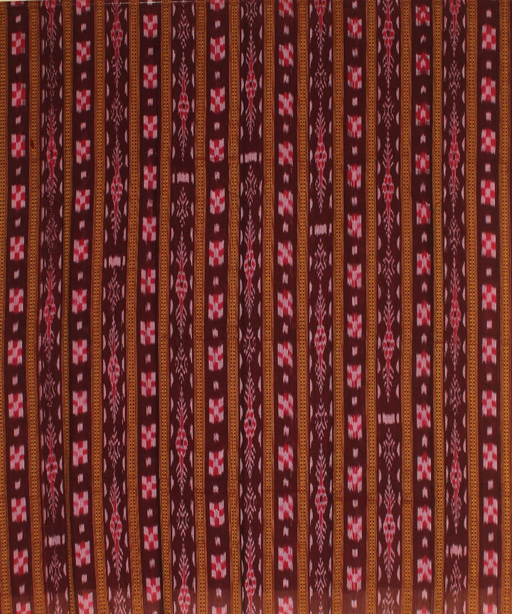 Maroon grey handwoven nuapatna cotton dress material