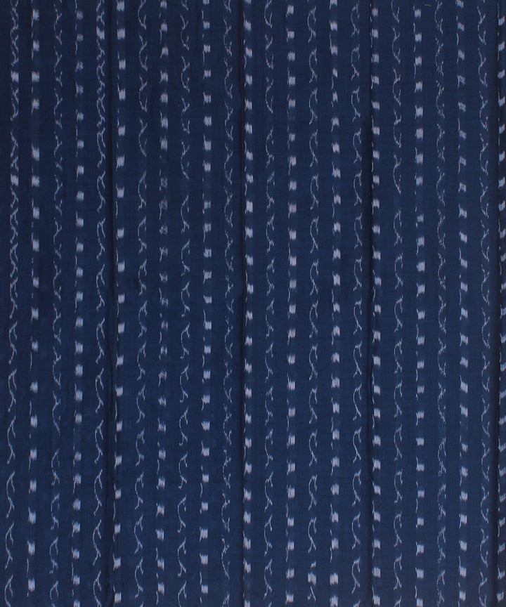 Navy blue grey handwoven cotton nuapatna dress material