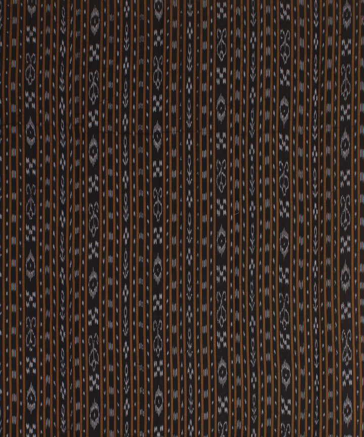 Black offwhite handwoven cotton nuapatna dress material