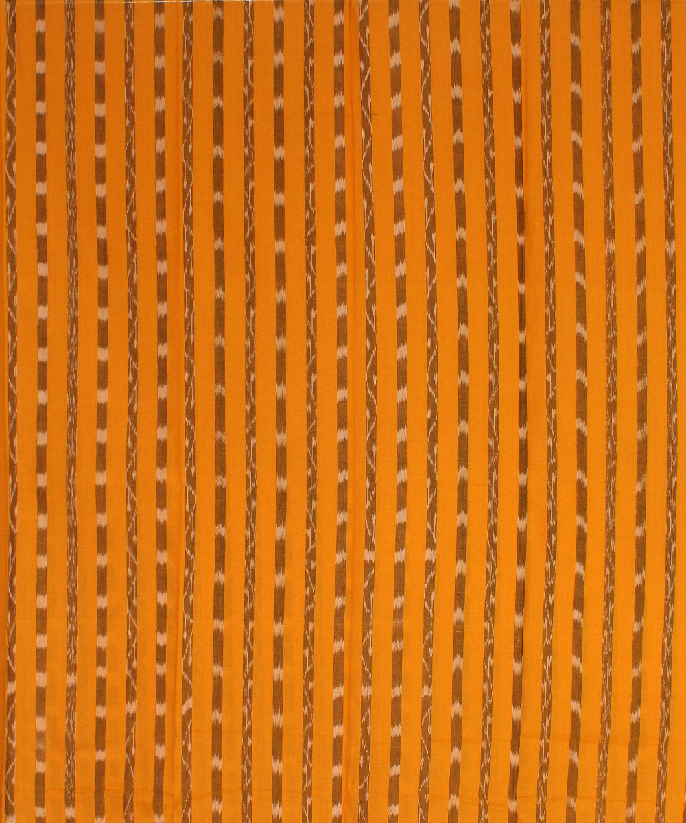 Yellow black handwoven cotton nuapatna dress material