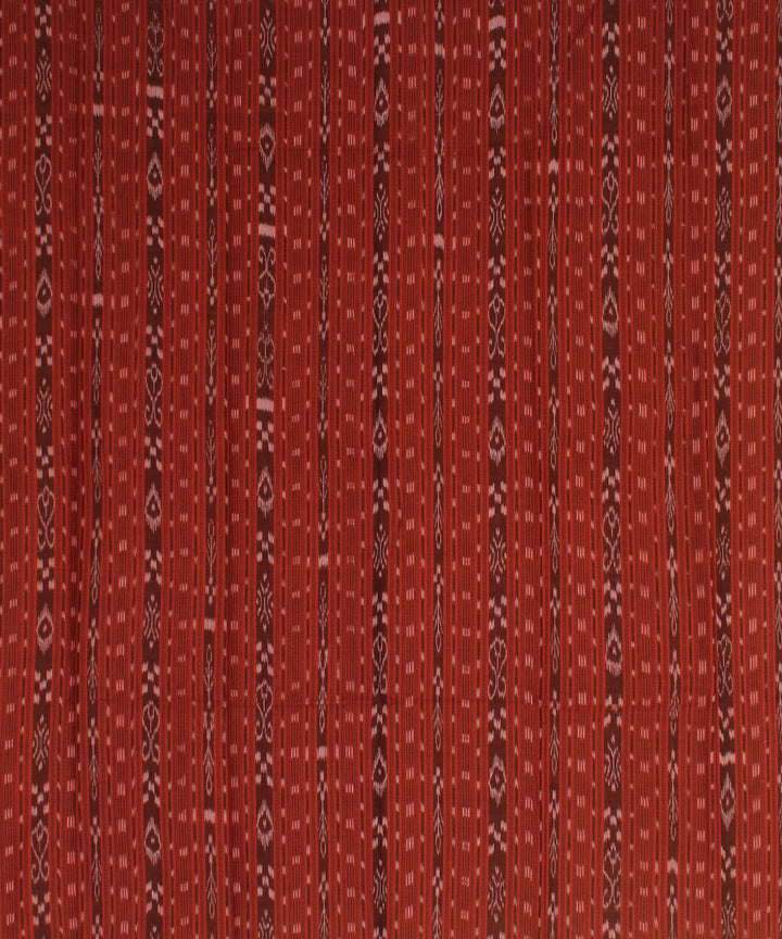 Brown offwhite handwoven cotton nuapatna dress material