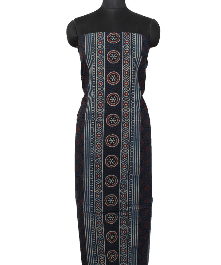 3m indigo printed cotton ajrakh kurta material