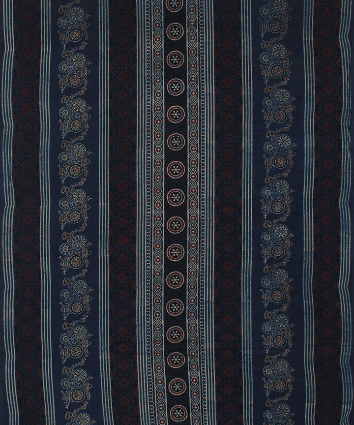 3m indigo printed cotton ajrakh kurta material
