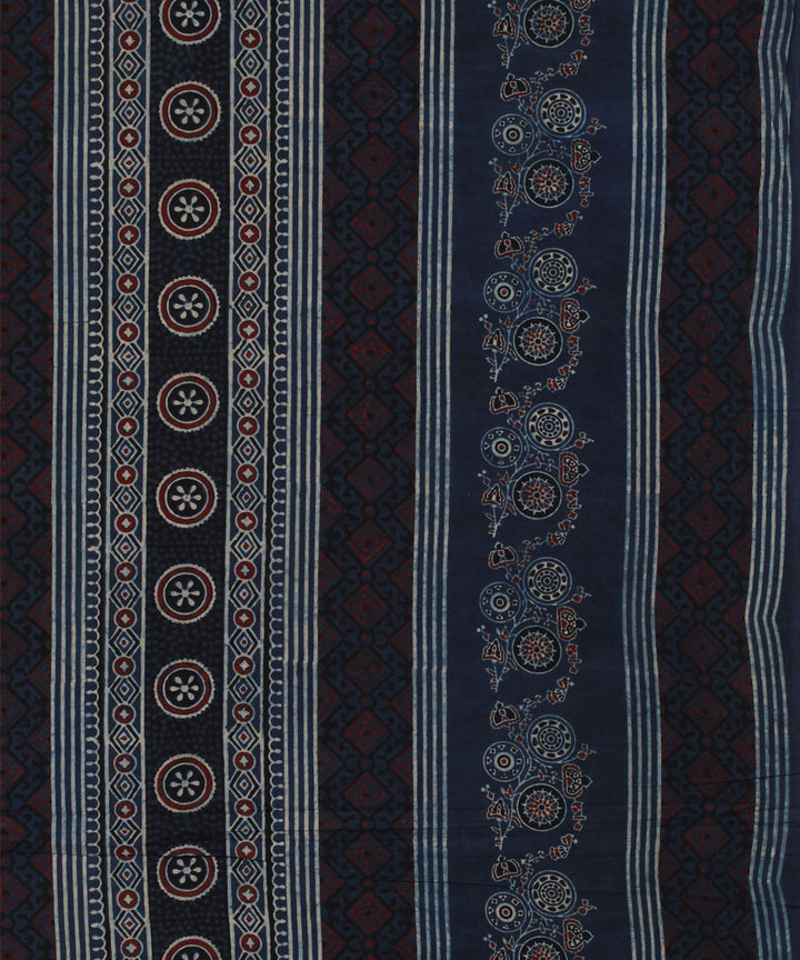 3m indigo printed cotton ajrakh kurta material