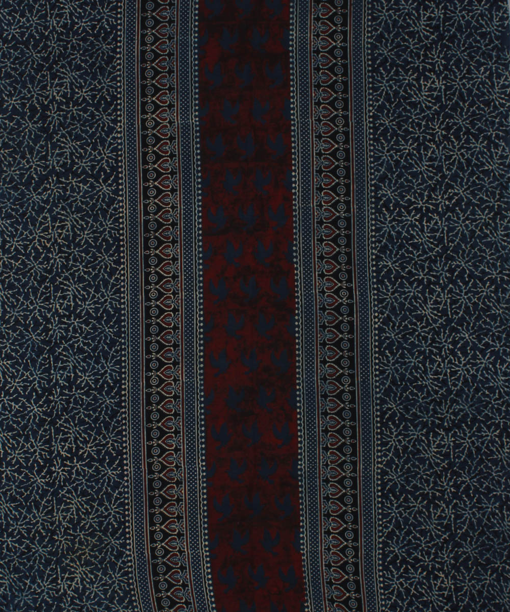 3m indigo cotton ajrakh kurta hand printed material