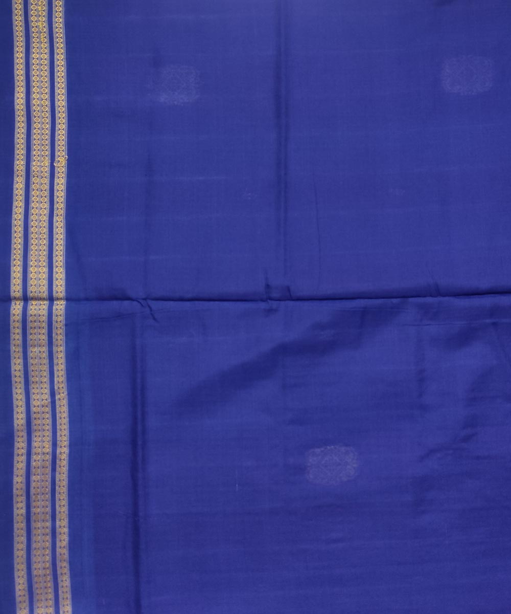 Maroon blue cotton handloom bomkai saree