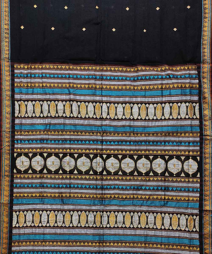 Black cotton handloom dongoria saree