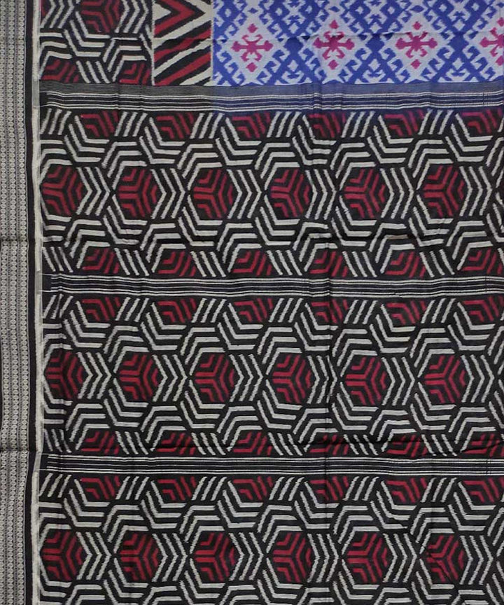 Blue black cotton handloom sambalpuri saree