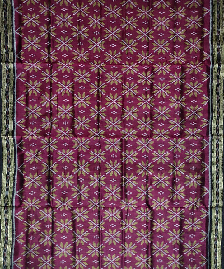 Purple black silk handloom khandua saree