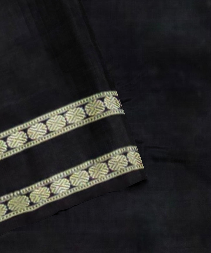 Black pink silk handloom bomkai saree
