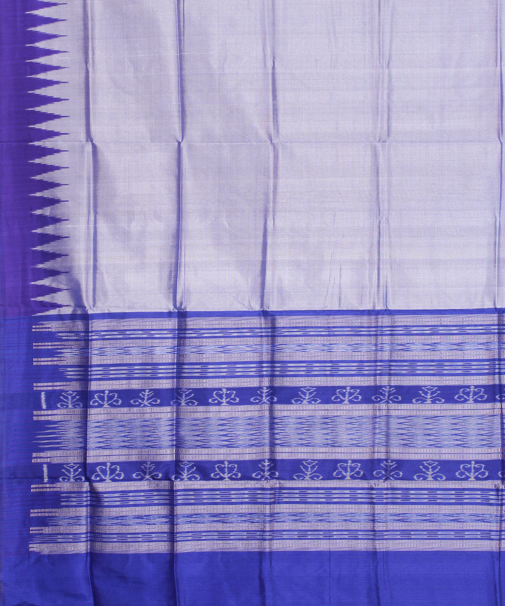 Grey blue handloom sambalpuri silk dupatta