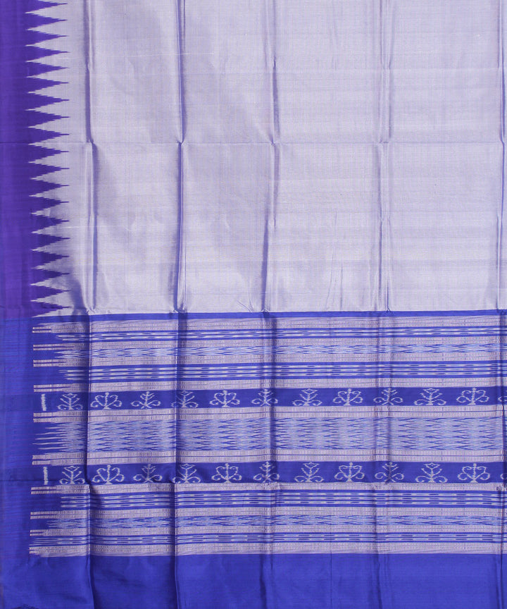 Grey blue handloom sambalpuri silk dupatta