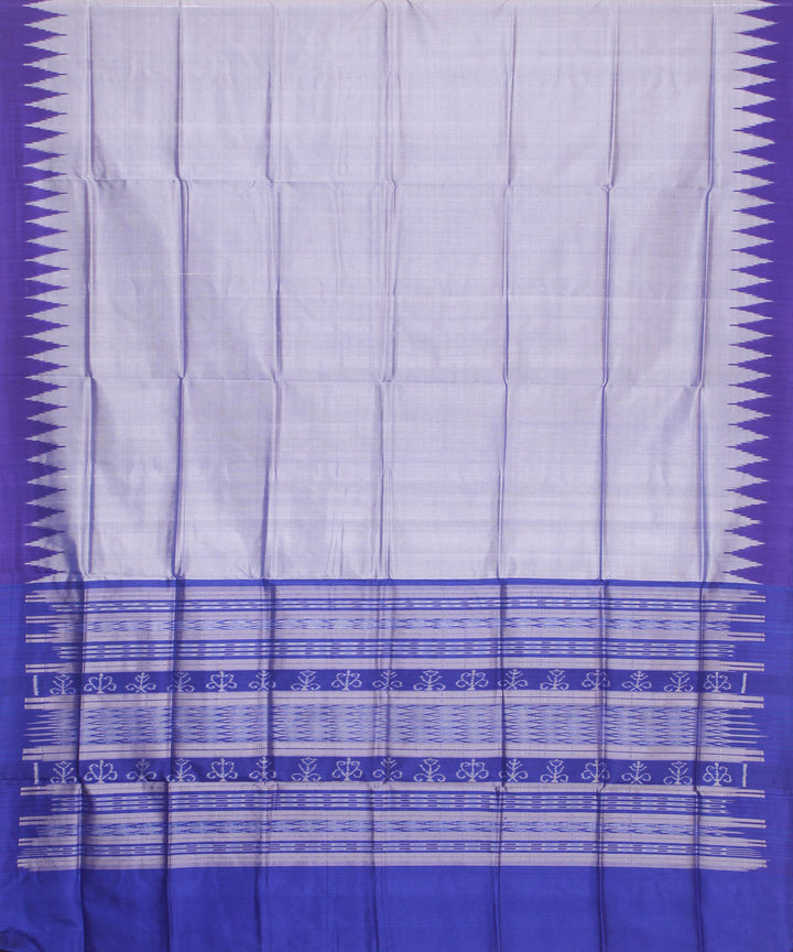 Grey blue handloom sambalpuri silk dupatta