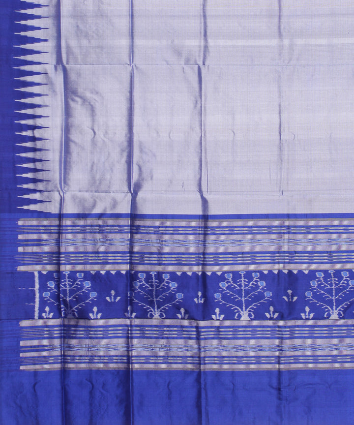 Grey blue handloom silk sambalpuri dupatta