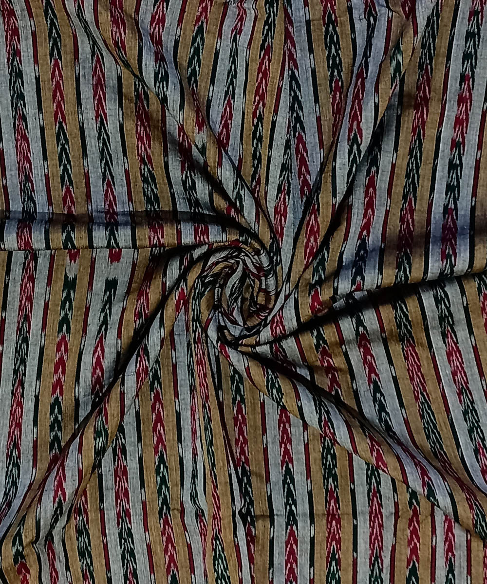 Multicolor handwoven cotton nuapatna fabric